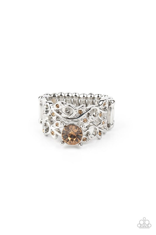 Ebb and GLOW - Brown - Paparazzi Ring Image