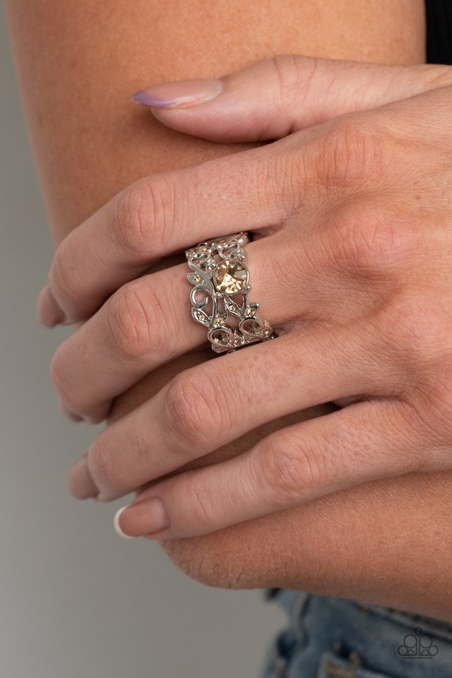 Ebb and GLOW - Brown - Paparazzi Ring Image