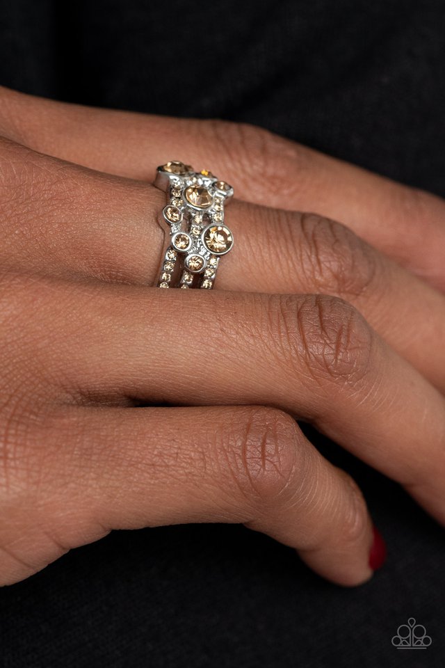 Bubbly Effervescence - Brown - Paparazzi Ring Image