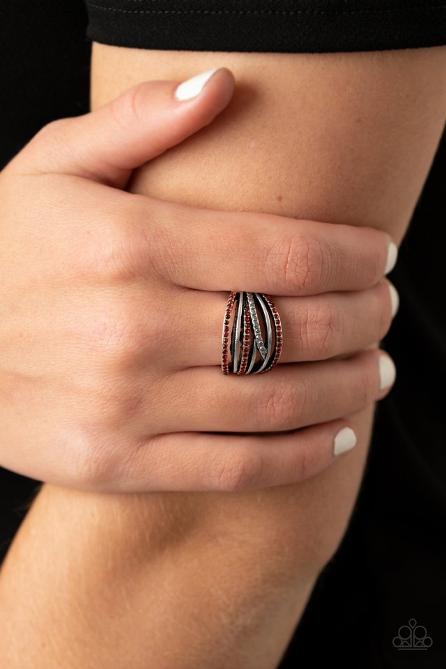 Get a Move on! - Red - Paparazzi Ring Image
