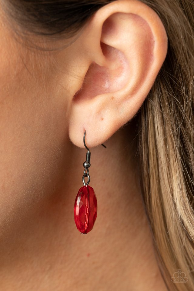 I Need a GLOW-cation - Red - Paparazzi Necklace Image