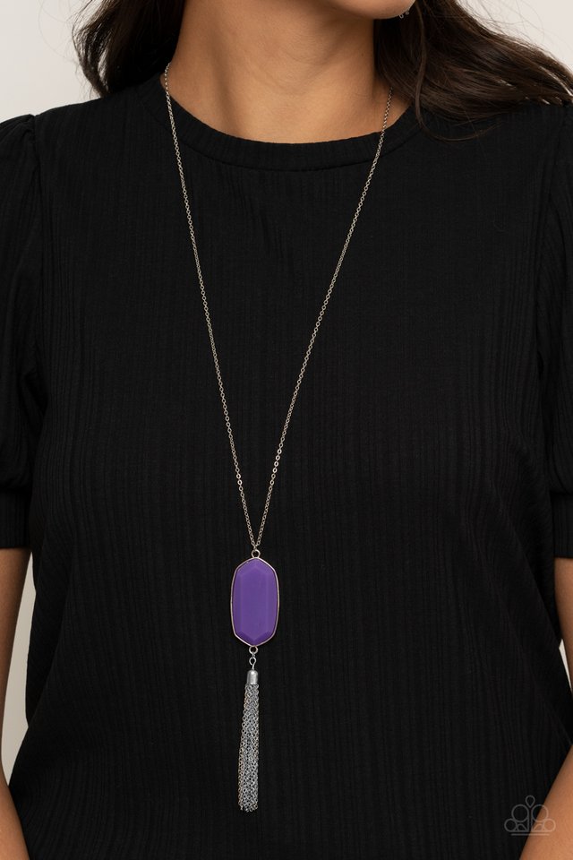 Got A Good Thing GLOWING - Purple - Paparazzi Necklace Image