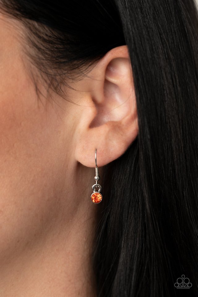 Stormy Shimmer - Orange - Paparazzi Necklace Image