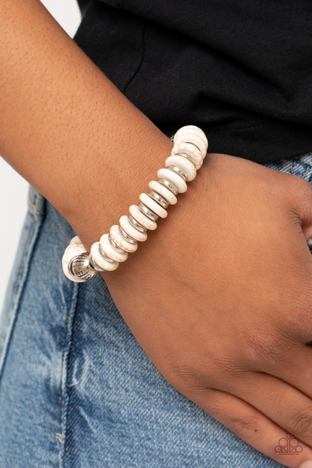 Eco Experience - White - Paparazzi Bracelet Image