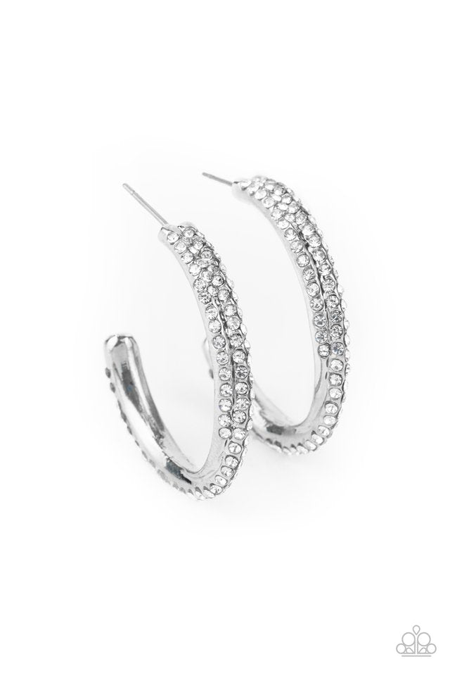 Trail Of Twinkle - White - Paparazzi Earring Image