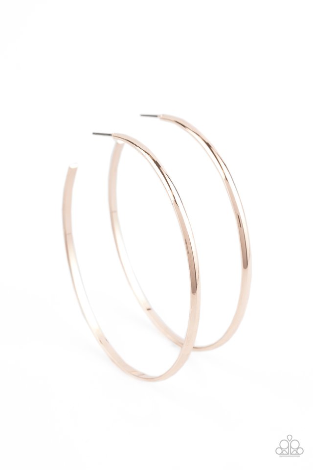 Basic Bombshell - Rose Gold - Paparazzi Earring Image