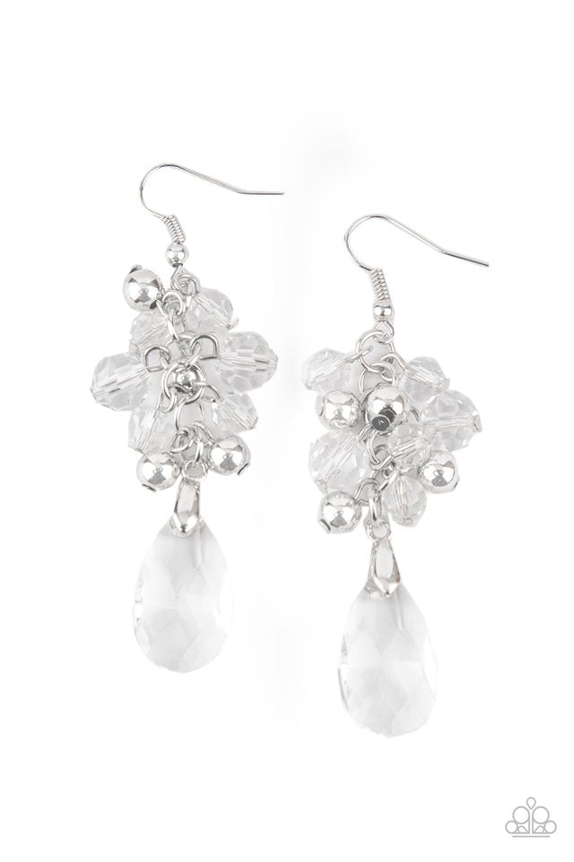 Before and AFTERGLOW - White - Paparazzi Earring Image