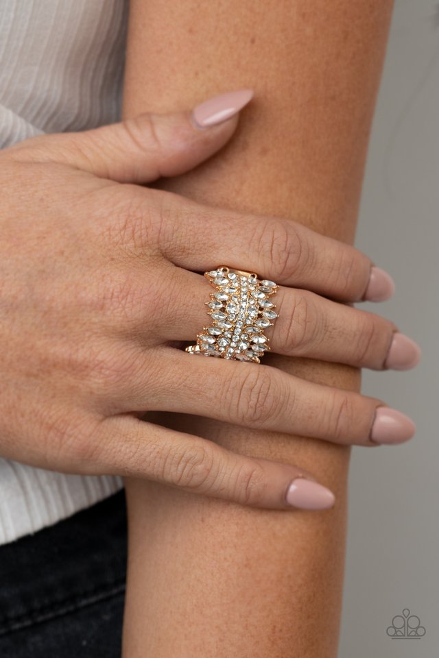 Cosmic Confetti - Gold - Paparazzi Ring Image