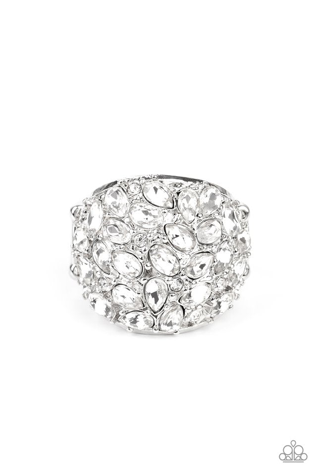 Here Comes the Boom! - White - Paparazzi Ring Image