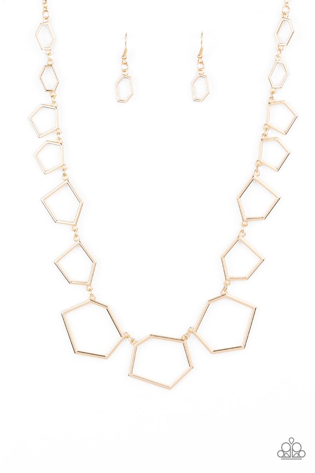 Full Frame Fashion - Gold - Paparazzi Necklace Image