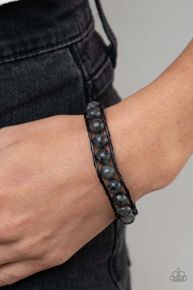 Homespun Stones - Black - Paparazzi Bracelet Image