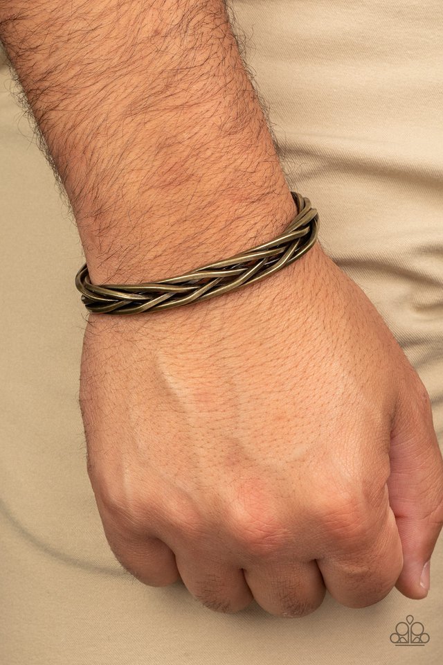 Rustic Reveler - Brass - Paparazzi Bracelet Image