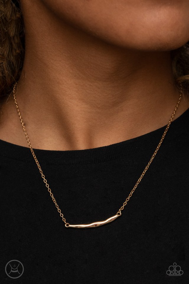 Taking It Easy - Gold - Paparazzi Necklace Image