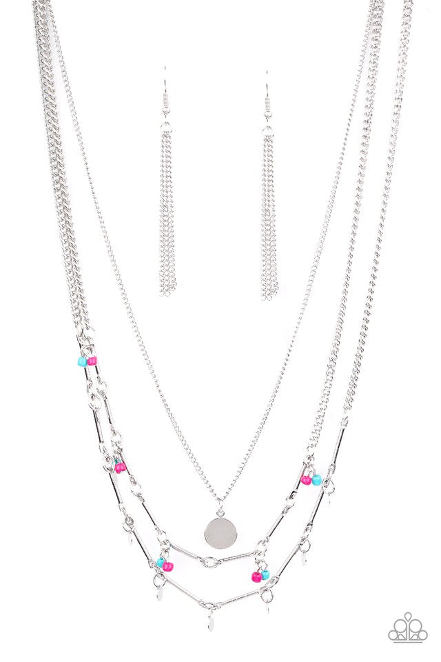 Wandering Wonder - Pink - Paparazzi Necklace Image