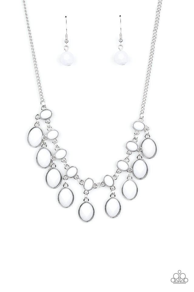 Lady of the POWERHOUSE - White - Paparazzi Necklace Image