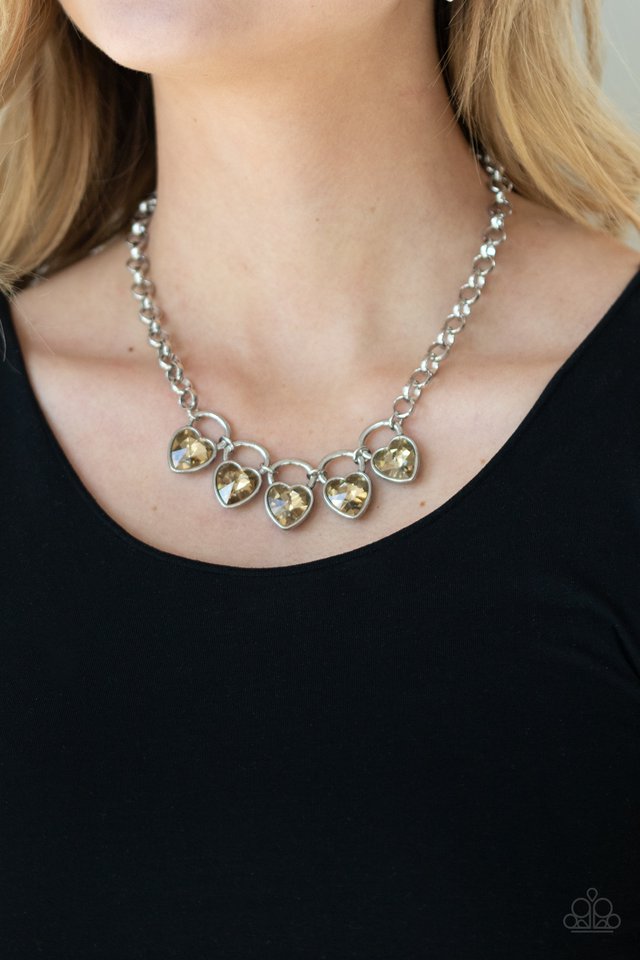 HEART On Your Heels - Brown - Paparazzi Necklace Image