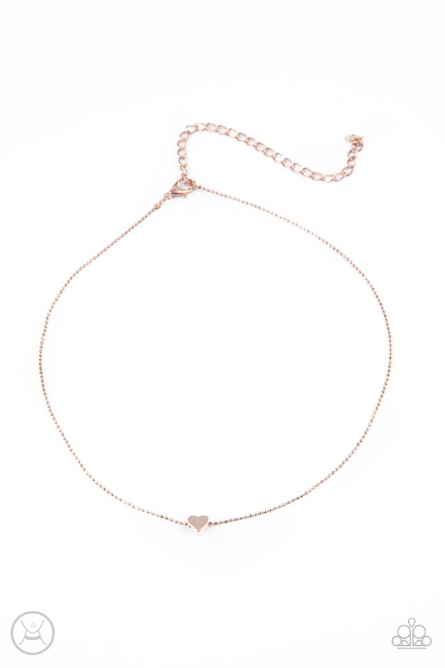 Humble Heart - Rose Gold - Paparazzi Necklace Image