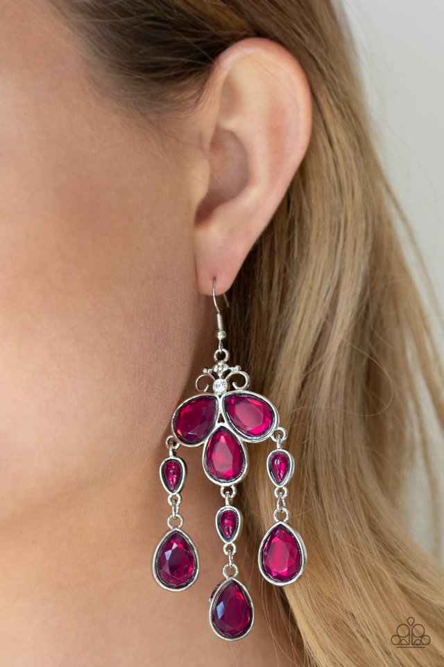 Clear The HEIR - Purple - Paparazzi Earring Image