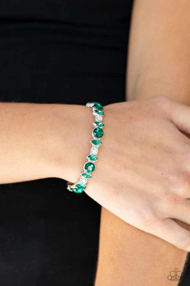 BLING Them To Their Knees - Green - Paparazzi Bracelet Image