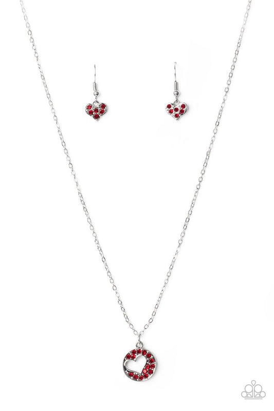 Bare Your Heart - Red - Paparazzi Necklace Image