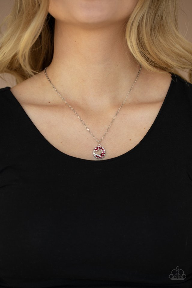 Bare Your Heart - Red - Paparazzi Necklace Image
