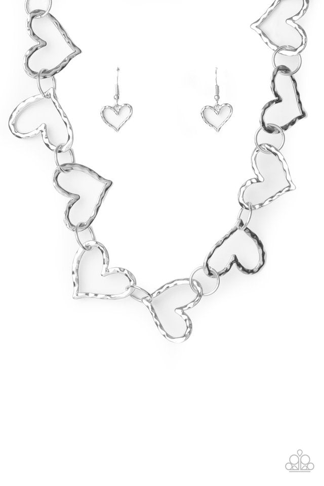 Vintagely Valentine - Silver - Paparazzi Necklace Image