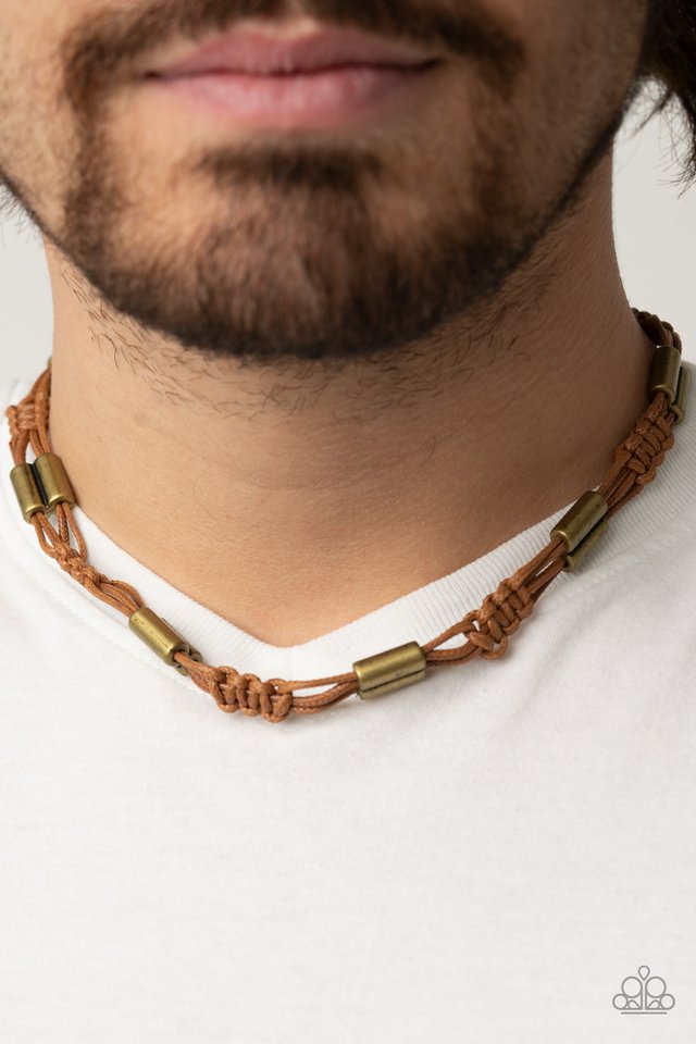 Offshore Drifter - Brown - Paparazzi Necklace Image