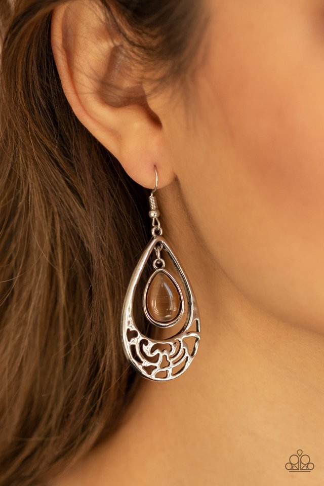 DEW You Feel Me? - Brown - Paparazzi Earring Image