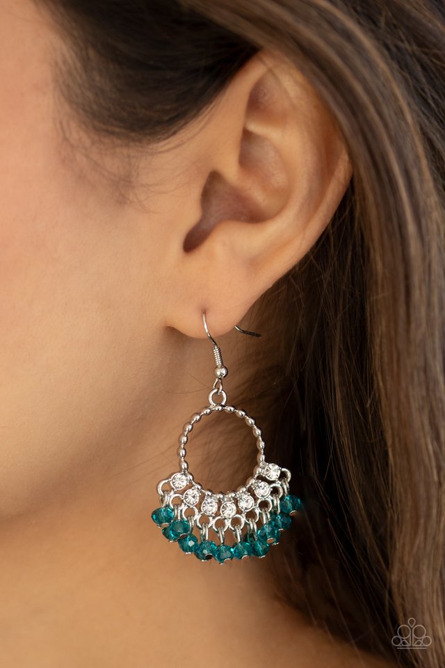 Charmingly Cabaret - Blue - Paparazzi Earring Image
