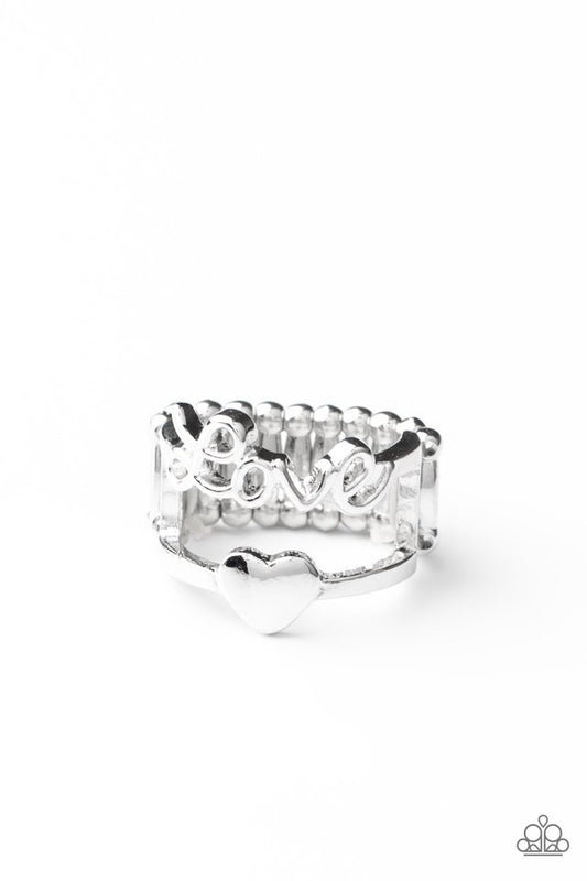 Heartstring Harmony - Silver - Paparazzi Ring Image