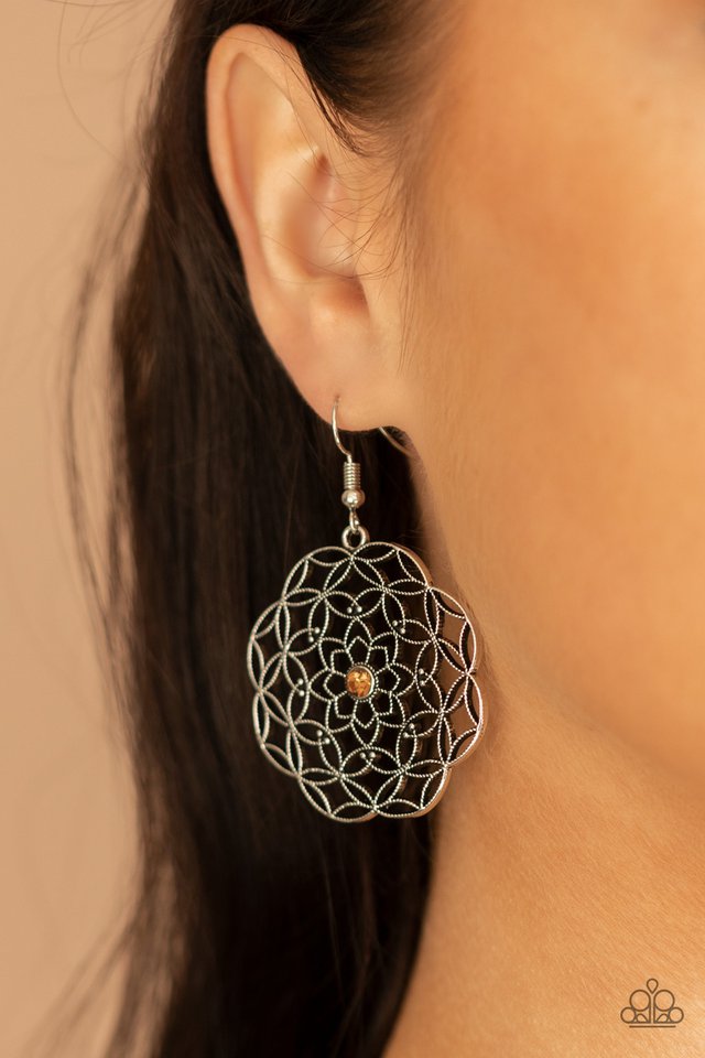 Botanical Bash - Brown - Paparazzi Earring Image