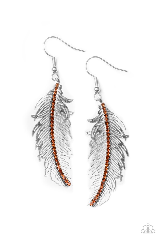 Fearless Flock - Brown - Paparazzi Earring Image