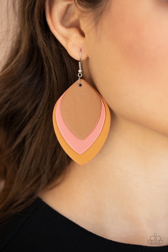 Light as a LEATHER - Multi - Paparazzi Earring Image