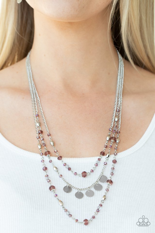 Step Out of My Aura - Purple - Paparazzi Necklace Image