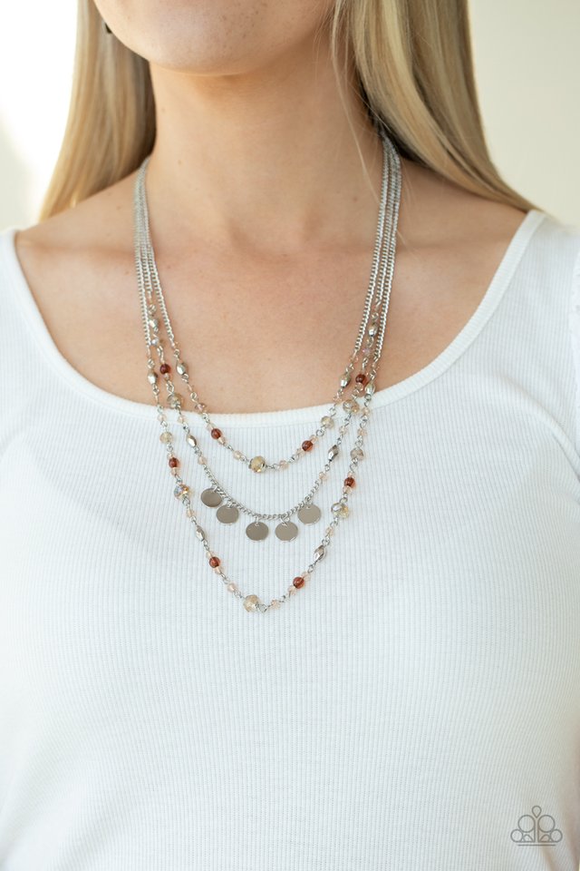 Step Out of My Aura - Brown - Paparazzi Necklace Image