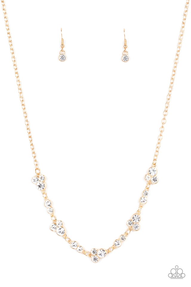 Gorgeously Glistening - Gold - Paparazzi Necklace Image