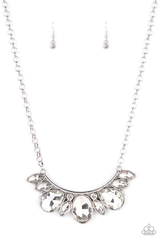 Never SLAY Never - White - Paparazzi Necklace Image