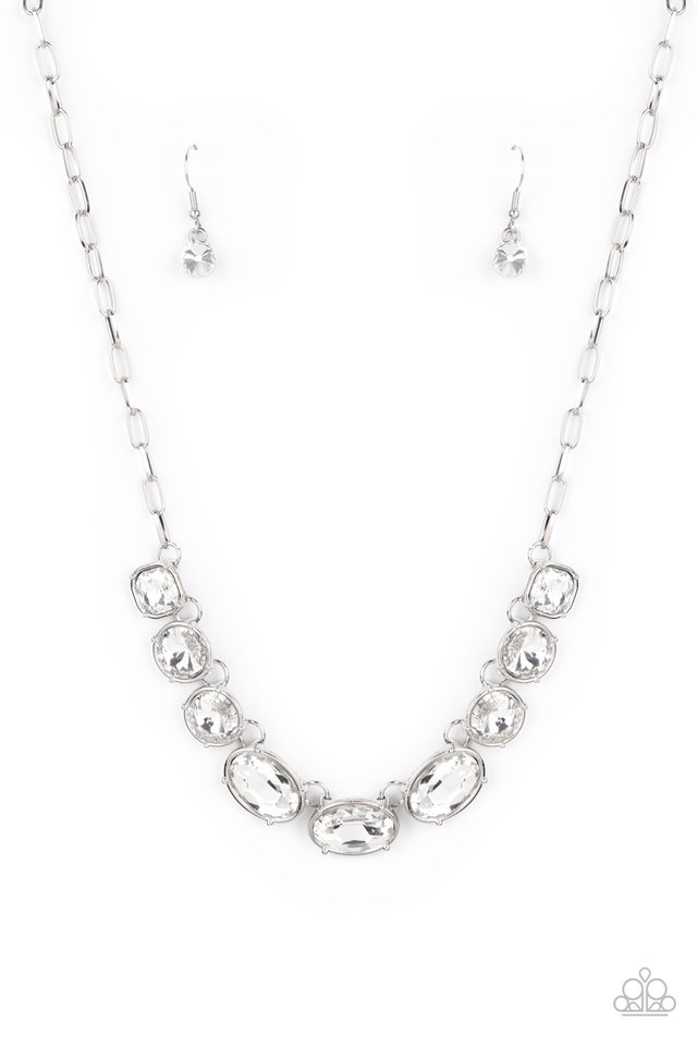 Gorgeously Glacial - White - Paparazzi Necklace Image