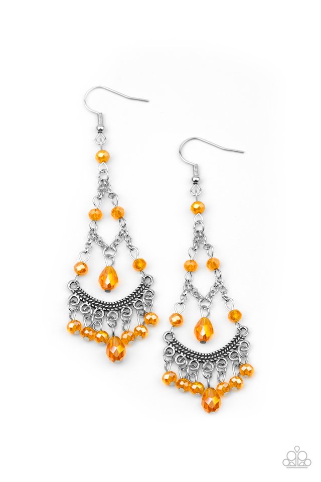 First In SHINE - Orange - Paparazzi Earring Image