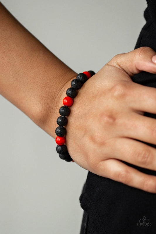 Paparazzi Bracelet ~ All Zen - Red