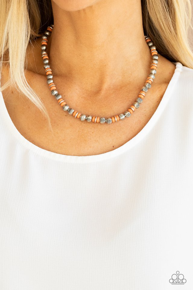 ZEN You Least Expect It - Orange - Paparazzi Necklace Image