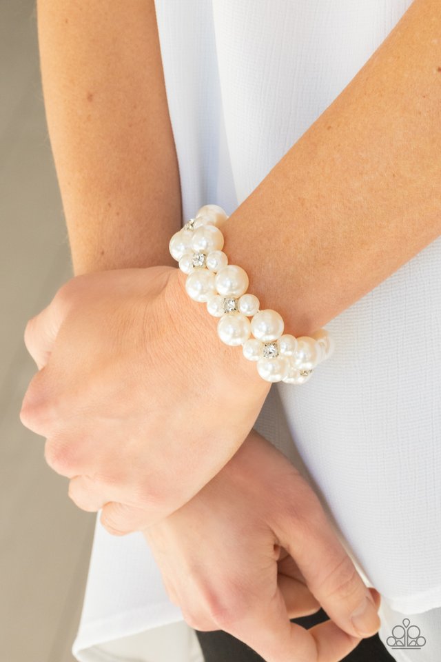 Flirt Alert - White - Paparazzi Bracelet Image