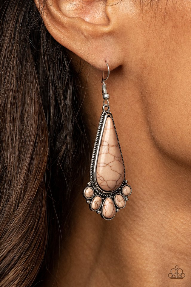 Rural Recluse - Brown - Paparazzi Earring Image