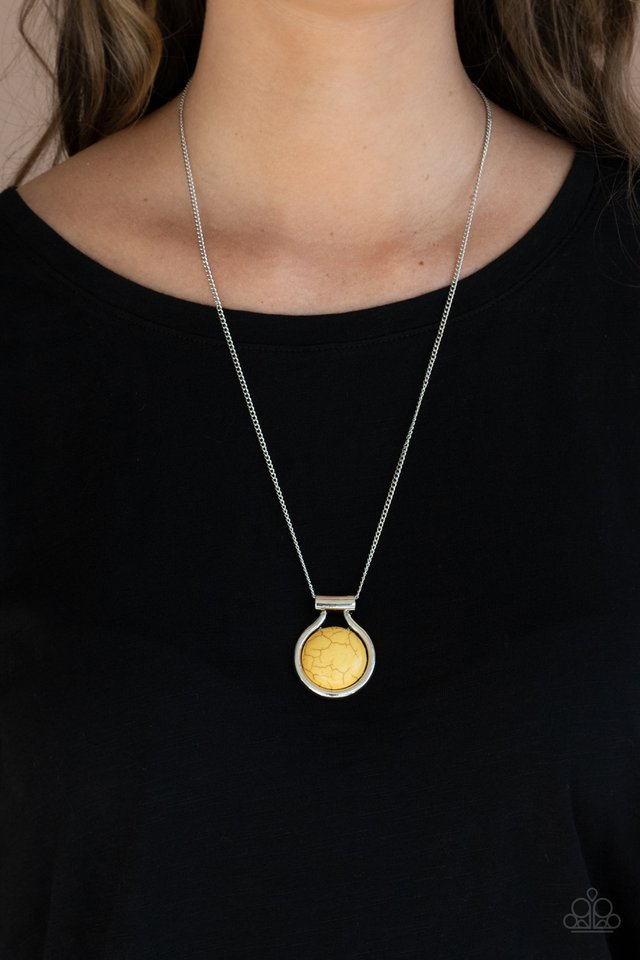 Patagonian Paradise - Yellow - Paparazzi Necklace Image
