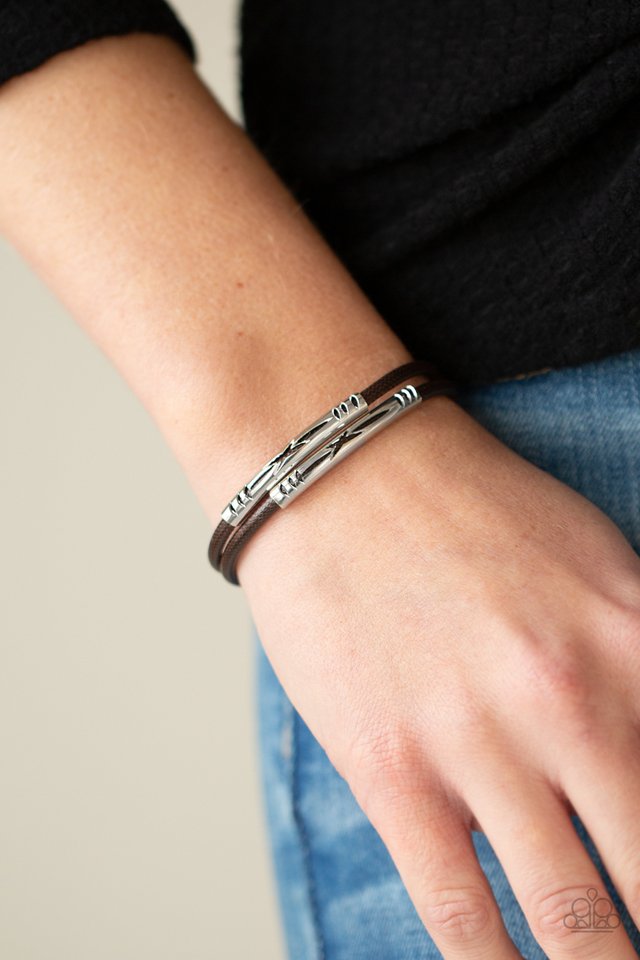 What a WANDER-ful World - Brown - Paparazzi Bracelet Image