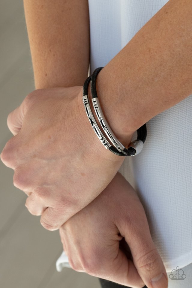 What a WANDER-ful World - Black - Paparazzi Bracelet Image