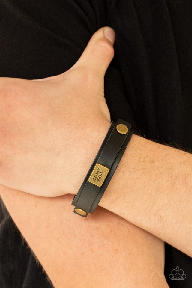 Dont Quit Now - Black - Paparazzi Bracelet Image