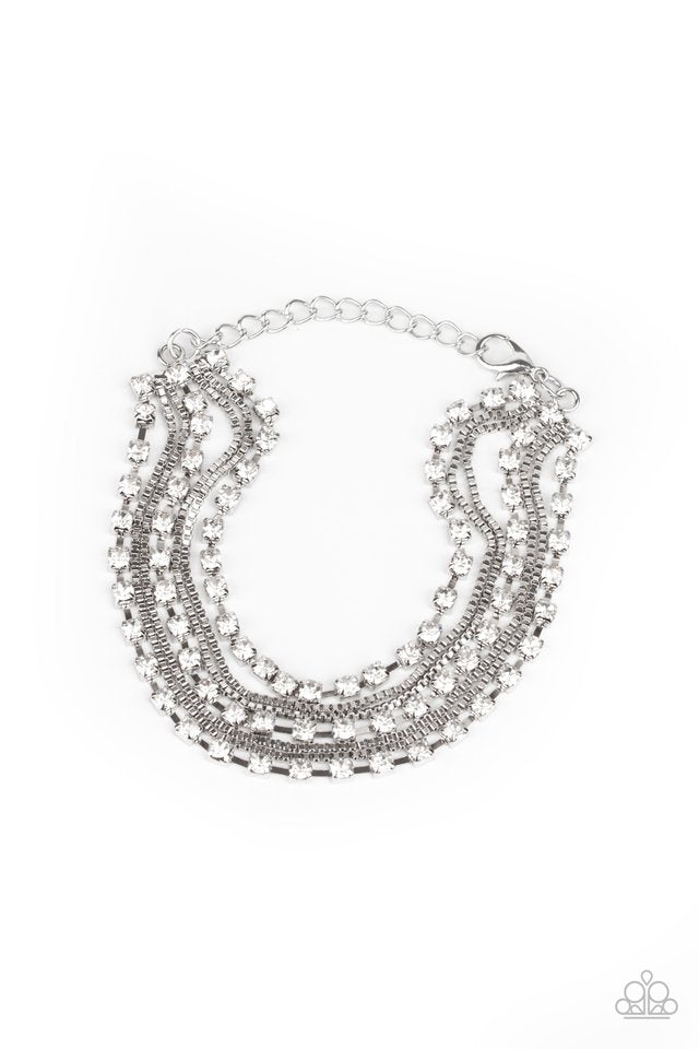 Thats a Smash! - White - Paparazzi Bracelet Image