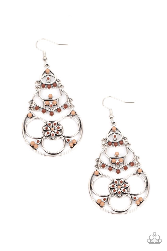 Garden Melody - Brown - Paparazzi Earring Image