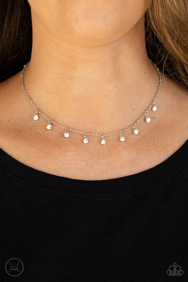 Dainty Diva - White - Paparazzi Necklace Image
